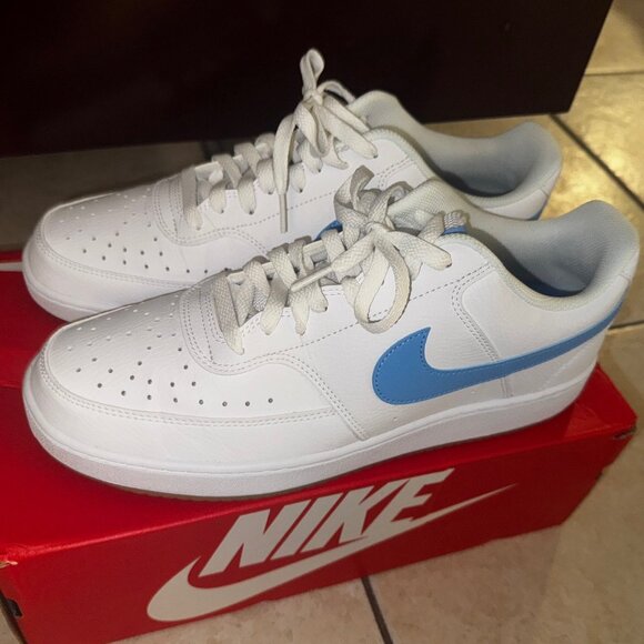 Nike Men’s Court Vision Low Casual Sneakers 11 Worn for 3 hours ONLY! White Blue